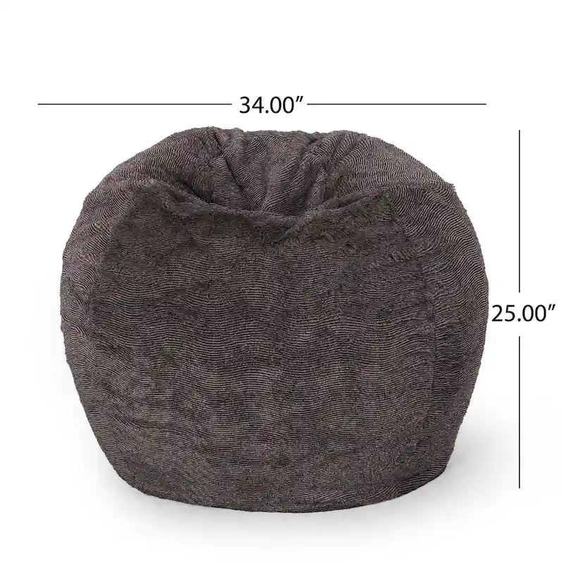 Modern Glam Faux Fur Winter Bean Bag