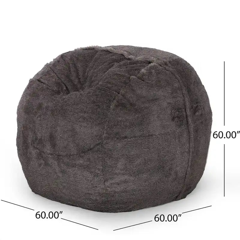 Pouf d'hiver en fausse fourrure Modern Glam