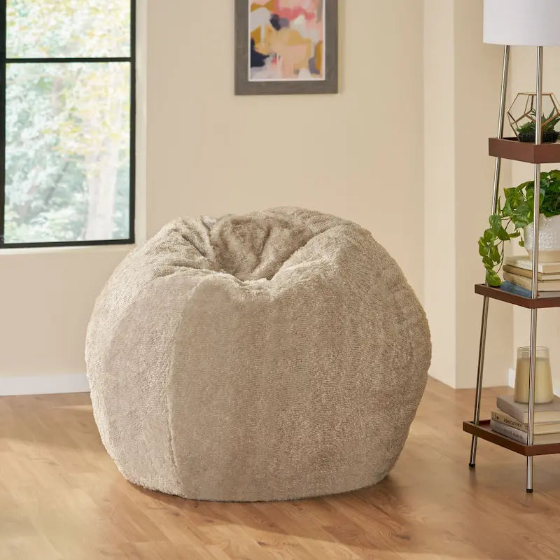 Pouf d'hiver en fausse fourrure Modern Glam