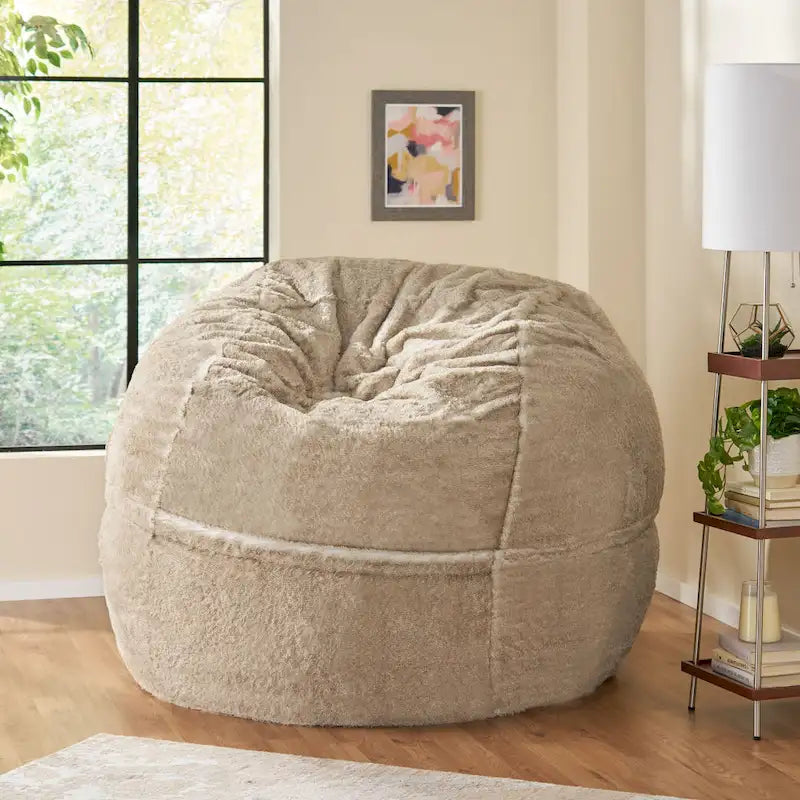 Pouf d'hiver en fausse fourrure Modern Glam