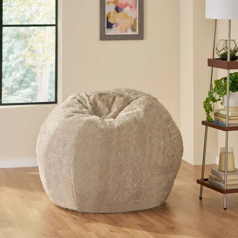 Pouf d'hiver en fausse fourrure Modern Glam