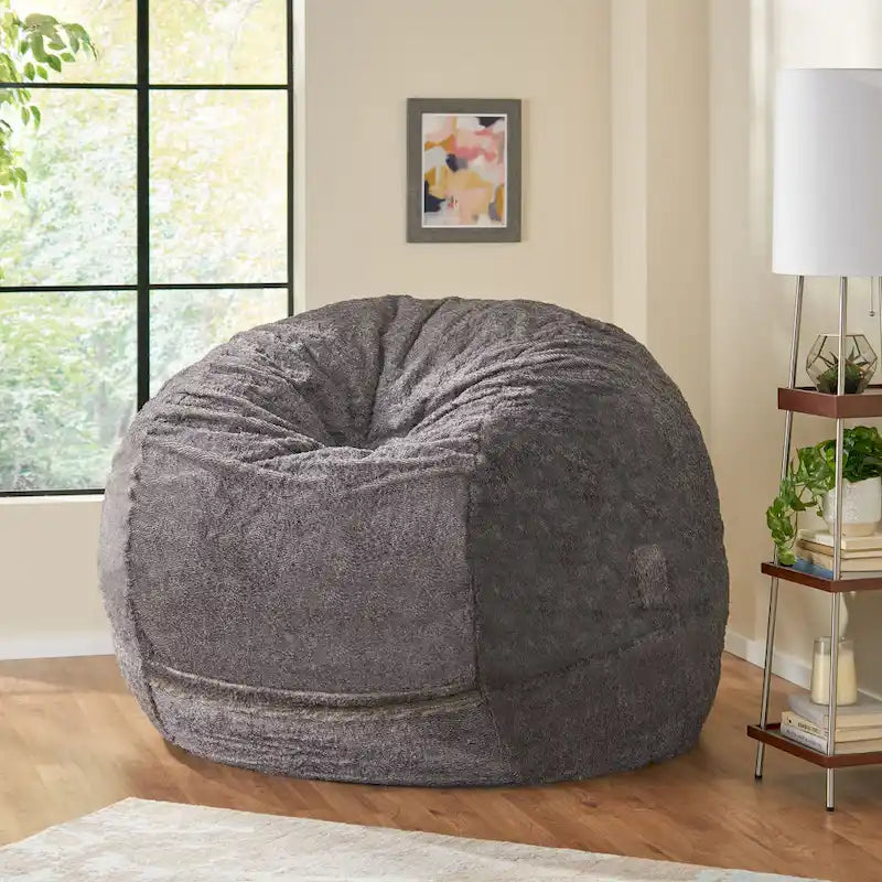 Pouf d'hiver en fausse fourrure Modern Glam