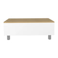 Table basse avec plateau relevable et rangement dissimulé - 4 pieds
