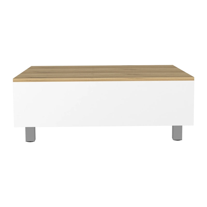 Table basse avec plateau relevable et rangement dissimulé - 4 pieds