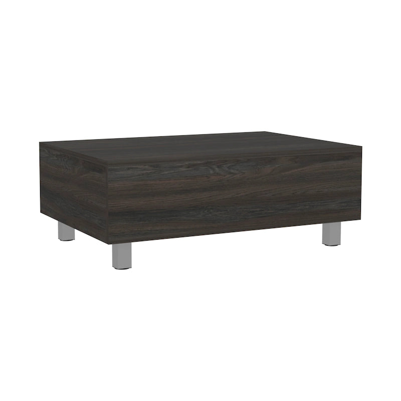 Table basse avec plateau relevable et rangement dissimulé - 4 pieds