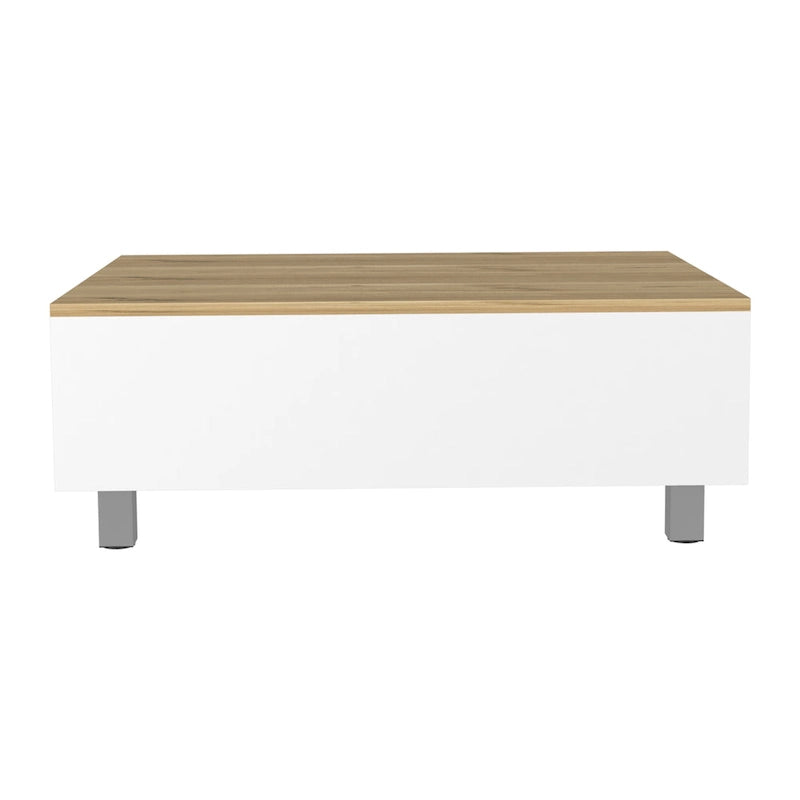 Table basse avec plateau relevable et rangement dissimulé - 4 pieds