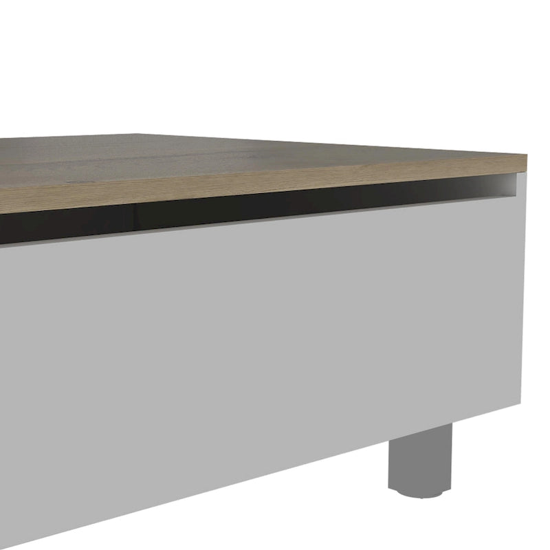 Table basse avec plateau relevable et rangement dissimulé - 4 pieds