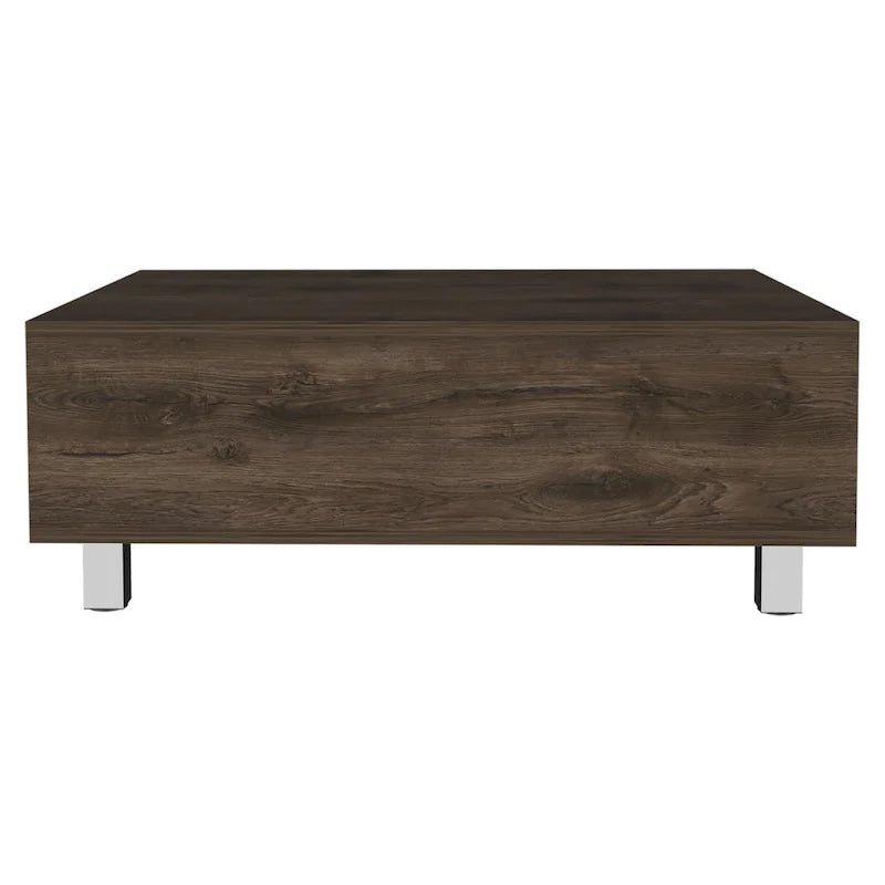 Table basse avec plateau relevable et rangement dissimulé - 4 pieds