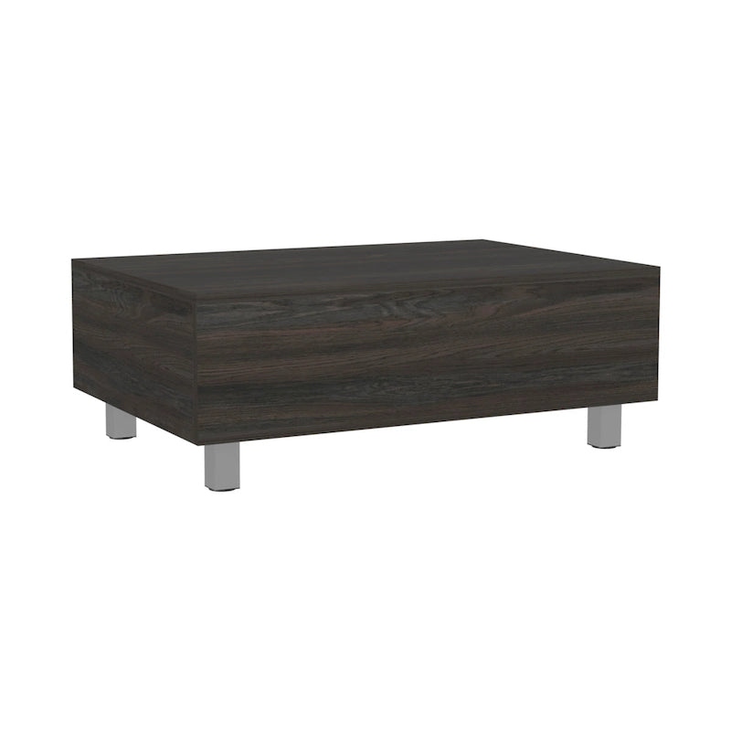 Table basse avec plateau relevable et rangement dissimulé - 4 pieds