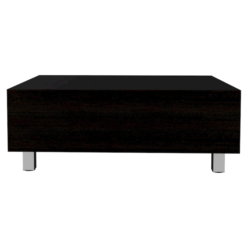 Table basse avec plateau relevable et rangement dissimulé - 4 pieds