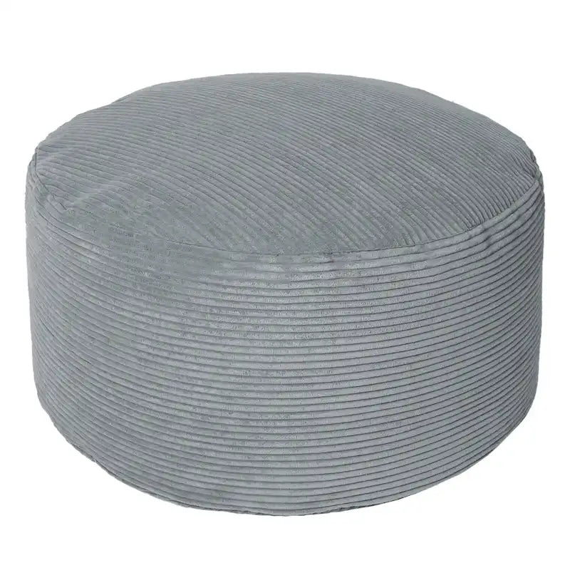 Indoor Corduroy Large Round Pouf Ottoman