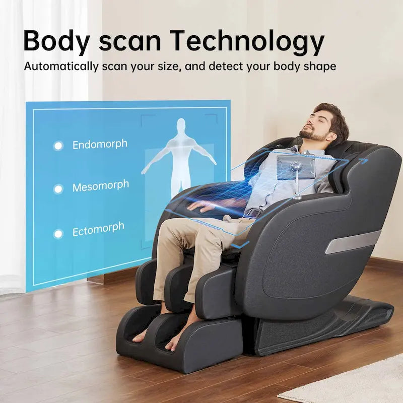 Fauteuil de massage corporel complet zéro gravité avec rail SL et contrôle par application