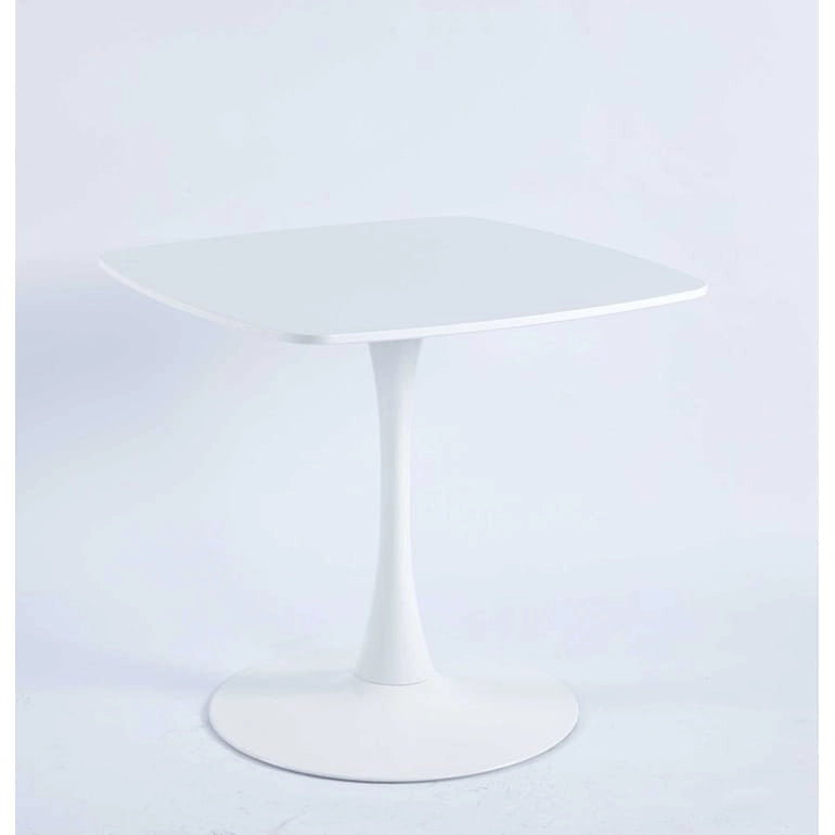 Table à manger ronde à pied central de 80 cm pour 2 à 4 personnes