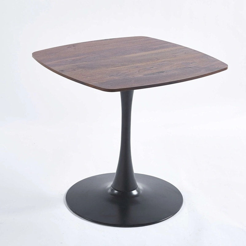 Table à manger ronde à pied central de 80 cm pour 2 à 4 personnes