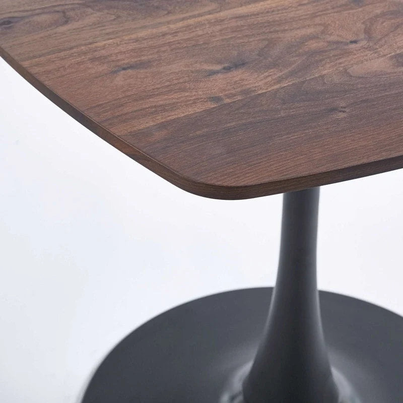 Table à manger ronde à pied central de 80 cm pour 2 à 4 personnes