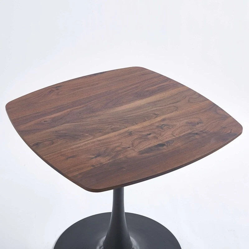 Table à manger ronde à pied central de 80 cm pour 2 à 4 personnes