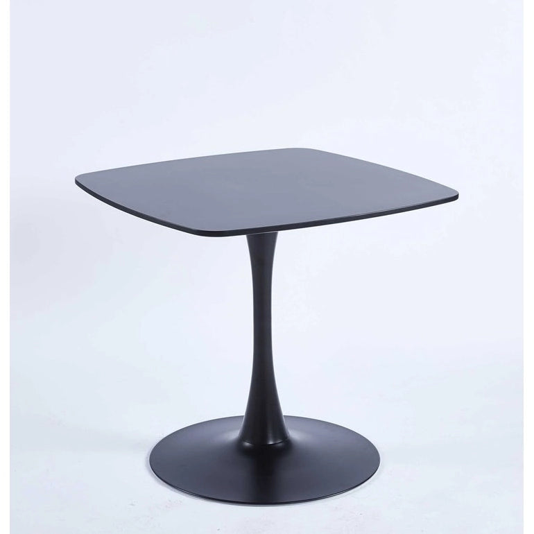 Table à manger ronde à pied central de 80 cm pour 2 à 4 personnes