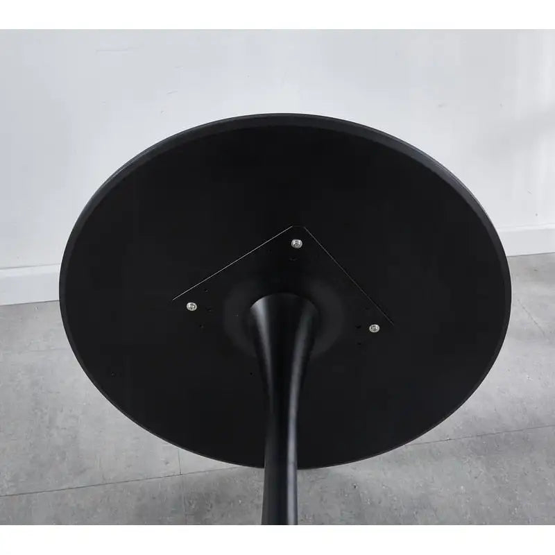 Table à manger ronde à pied central de 80 cm pour 2 à 4 personnes