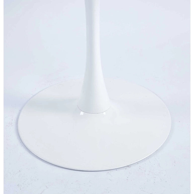 Table à manger ronde à pied central de 80 cm pour 2 à 4 personnes