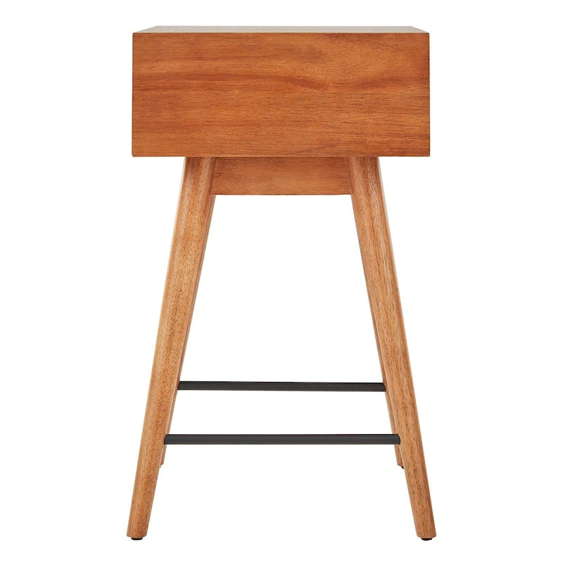 Table d'appoint en bois à 1 tiroir, style moderne du milieu du siècle