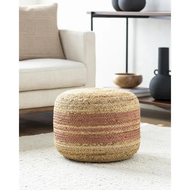 Farmhouse Stripe Pouf