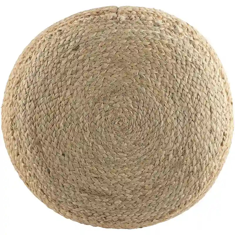Pouf rayé style rustique