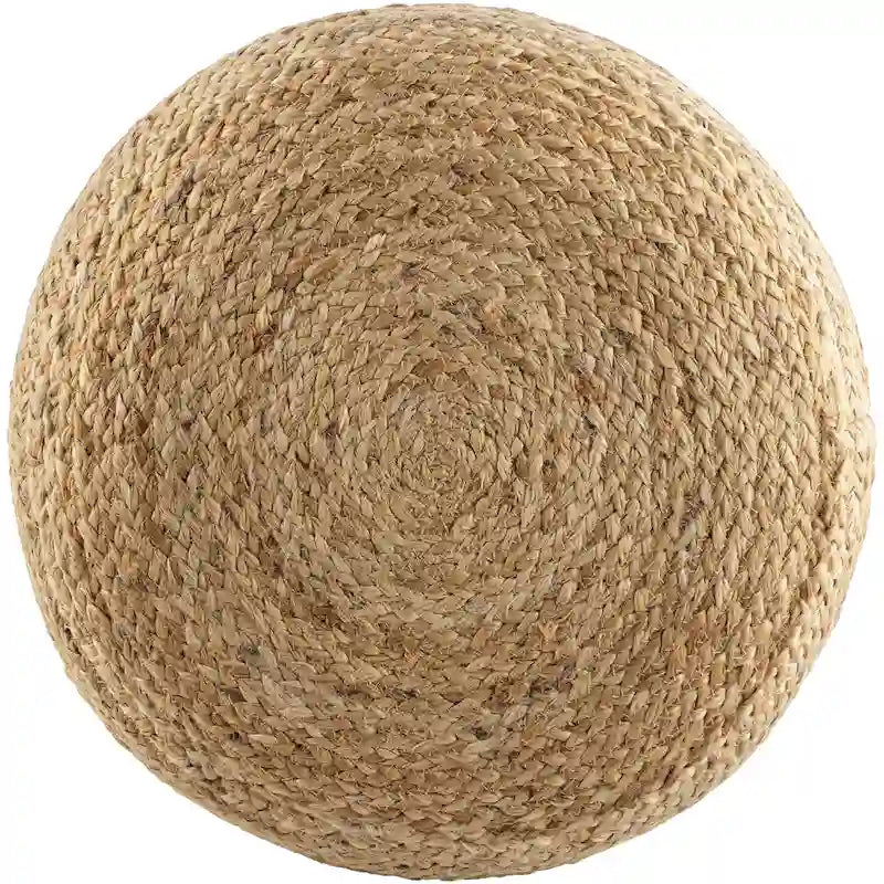 Pouf rayé style rustique