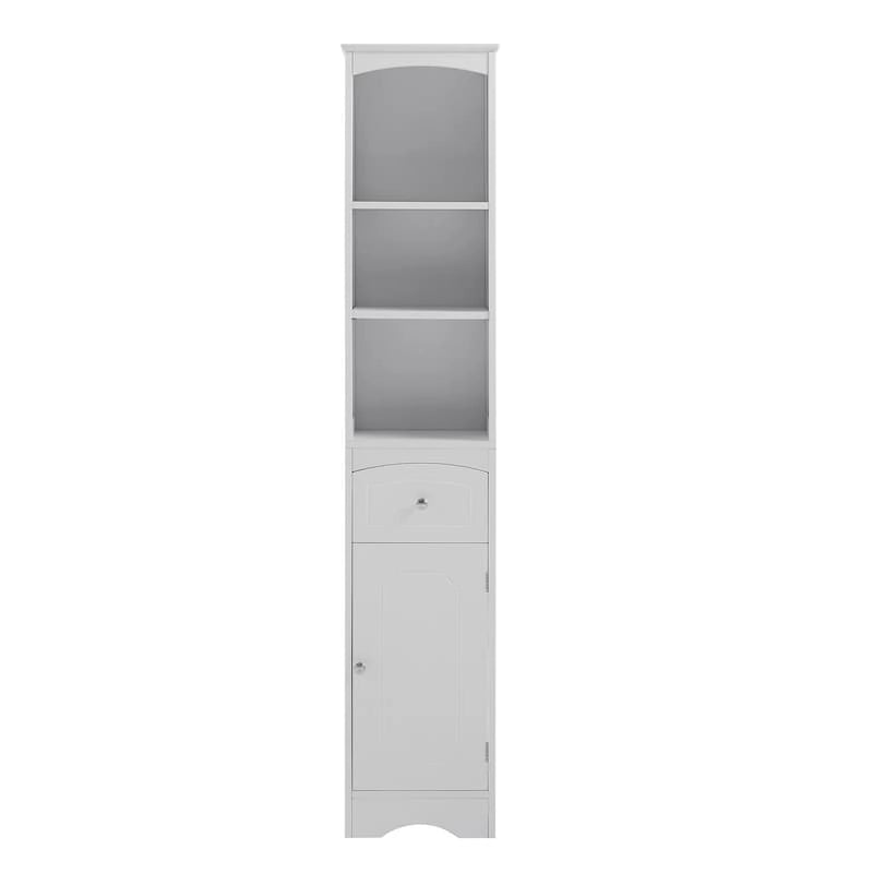 Armoire haute de salle de bain de 72 po avec tiroir et 5 tablettes ajustables