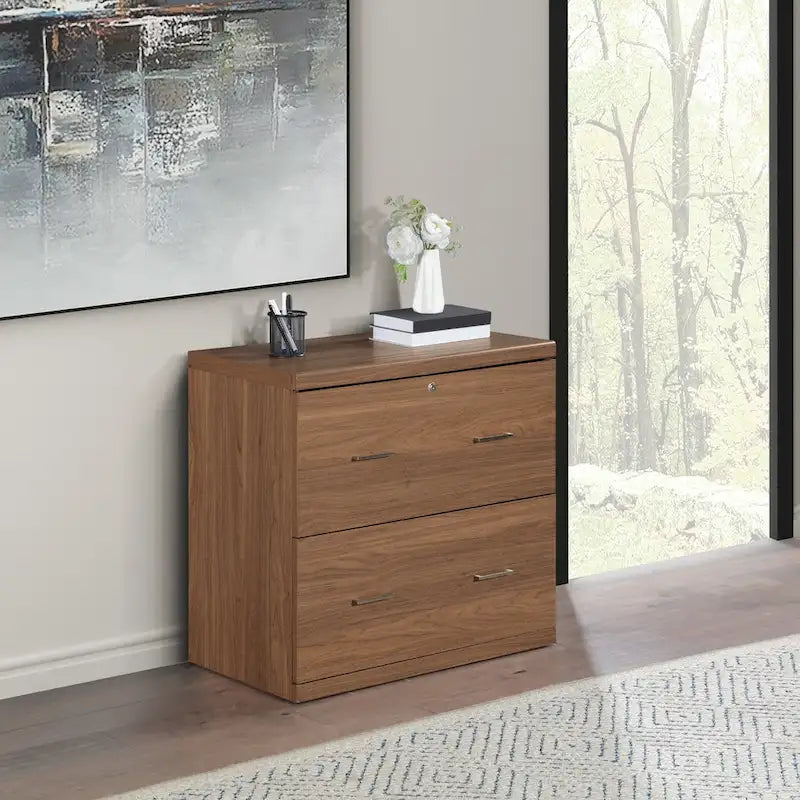Classeur latéral à 2 tiroirs avec serrure