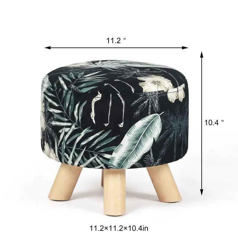Repose-pieds ottoman rond moderne en velours