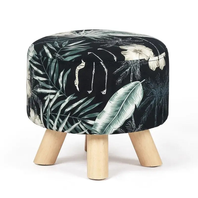 Repose-pieds ottoman rond moderne en velours