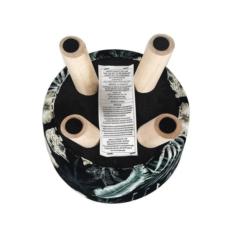 Repose-pieds ottoman rond moderne en velours