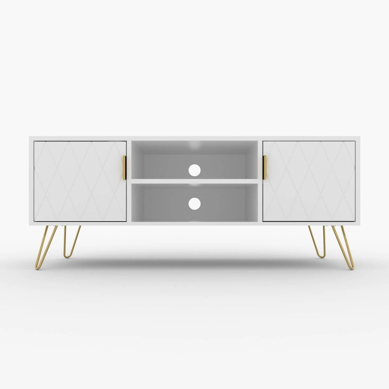 Meuble TV, console TV, meuble de rangement en bois pour divertissement
