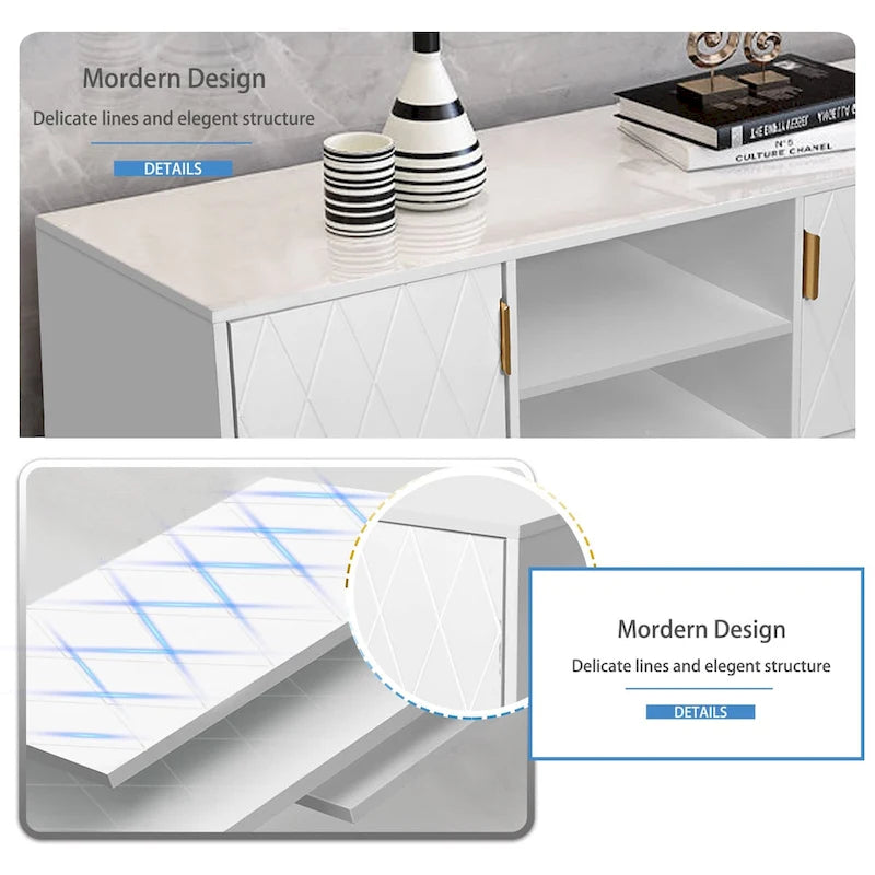 Meuble TV, console TV, meuble de rangement en bois pour divertissement
