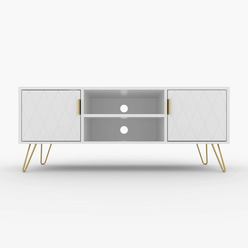 Meuble TV, console TV, meuble de rangement en bois pour divertissement