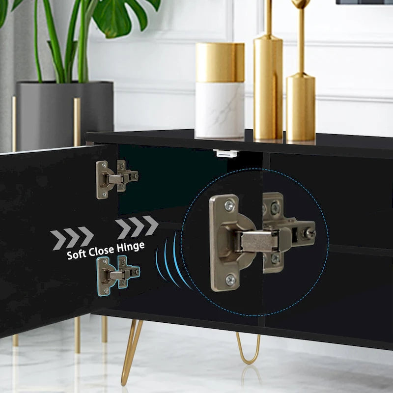Meuble TV, console TV, meuble de rangement en bois pour divertissement