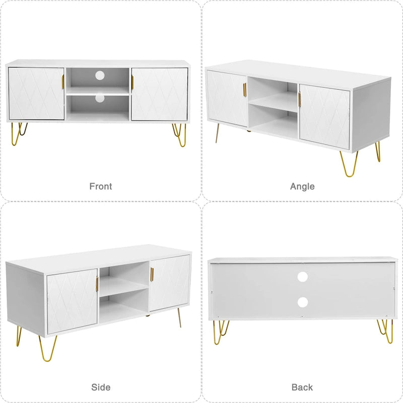 Meuble TV, console TV, meuble de rangement en bois pour divertissement