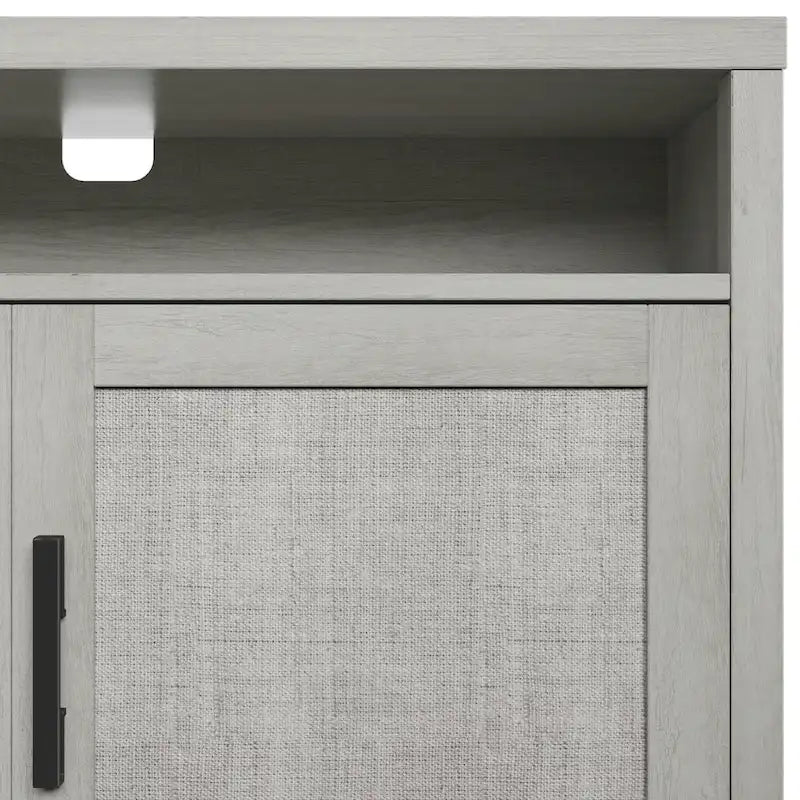 Meuble TV pour téléviseurs jusqu'à 80 pouces avec portes en lin