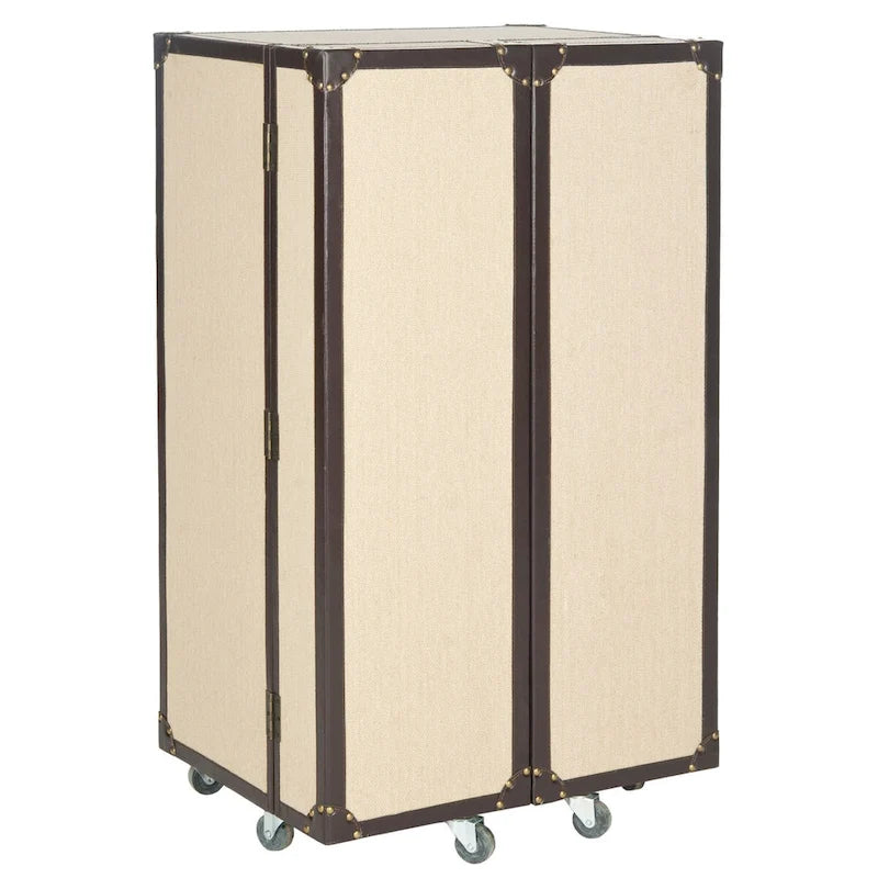 Meuble bar de rangement beige - 24Lx18Px42H