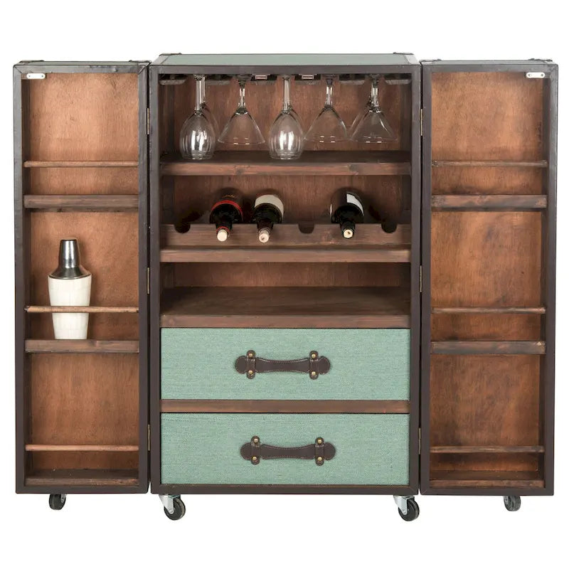 Meuble bar de rangement beige - 24Lx18Px42H