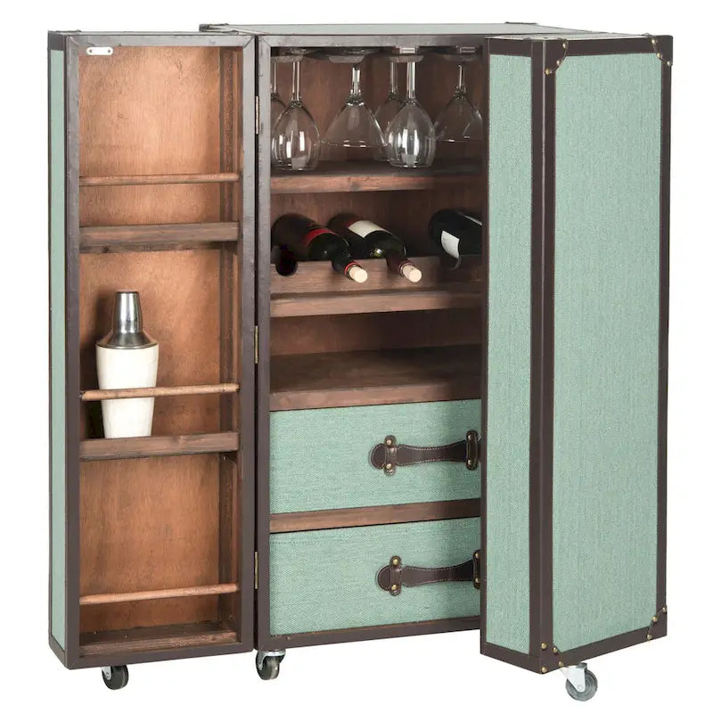 Meuble bar de rangement beige - 24Lx18Px42H