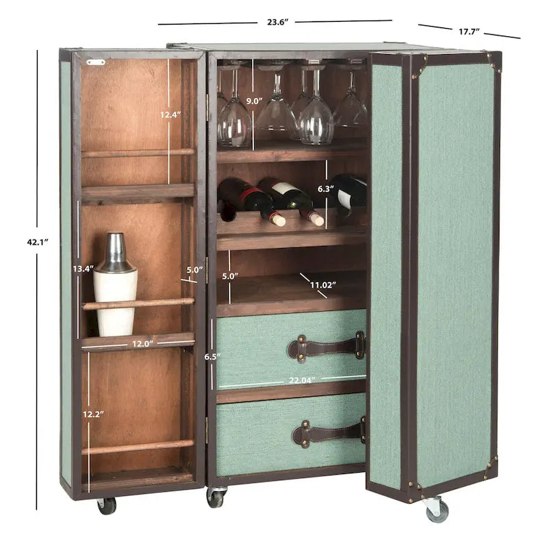 Meuble bar de rangement beige - 24Lx18Px42H