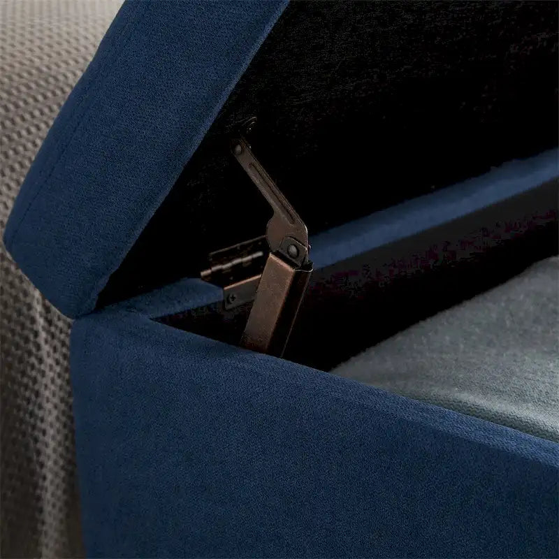 Banc de lit/ottoman de 59 po avec rangement en tissu