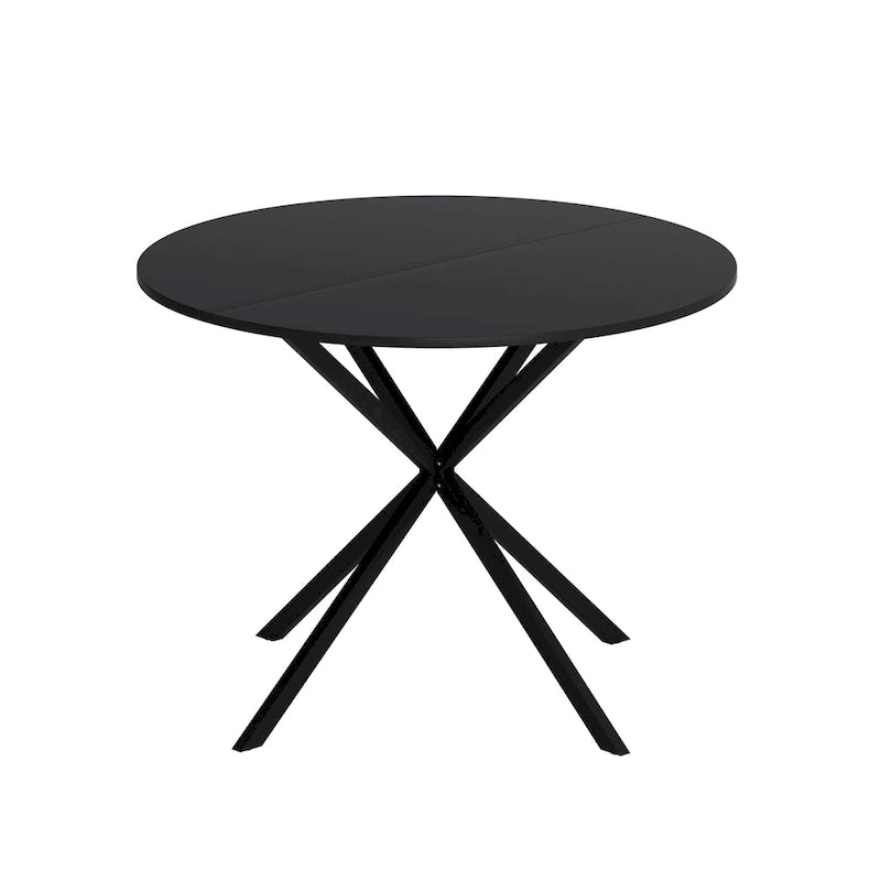 42,13 Table de salle à manger ronde moderne à pieds croisés