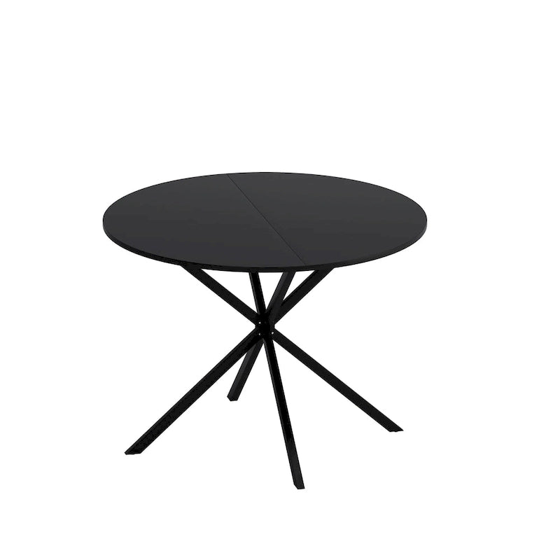 42,13 Table de salle à manger ronde moderne à pieds croisés
