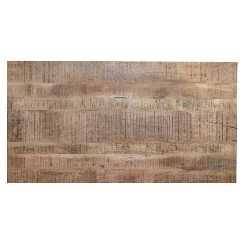 Table à manger en bois de manguier de 160 cm avec pieds araignée en métal