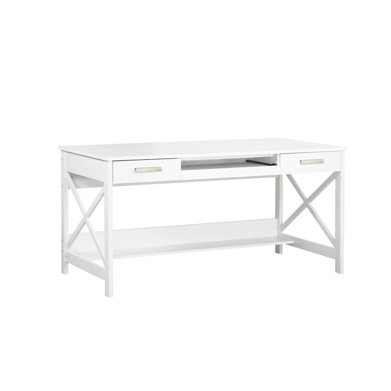 Bureau d'écriture moderne de style fermier de 59,5 po avec deux tiroirs