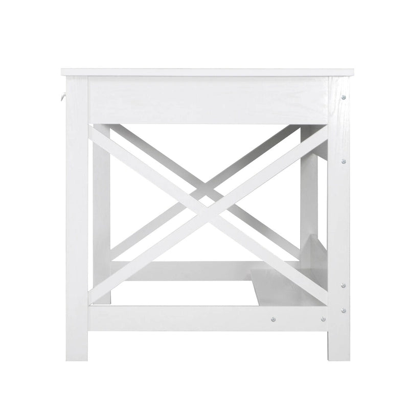 Bureau d'écriture moderne de style fermier de 59,5 po avec deux tiroirs