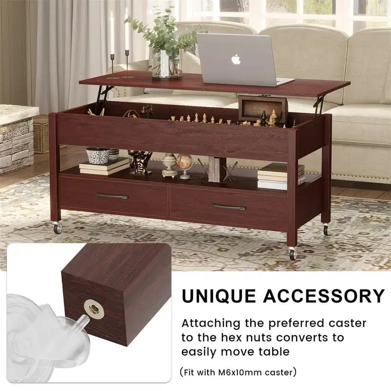 Table basse relevable - 19,7P x 43,3L x 24,8H