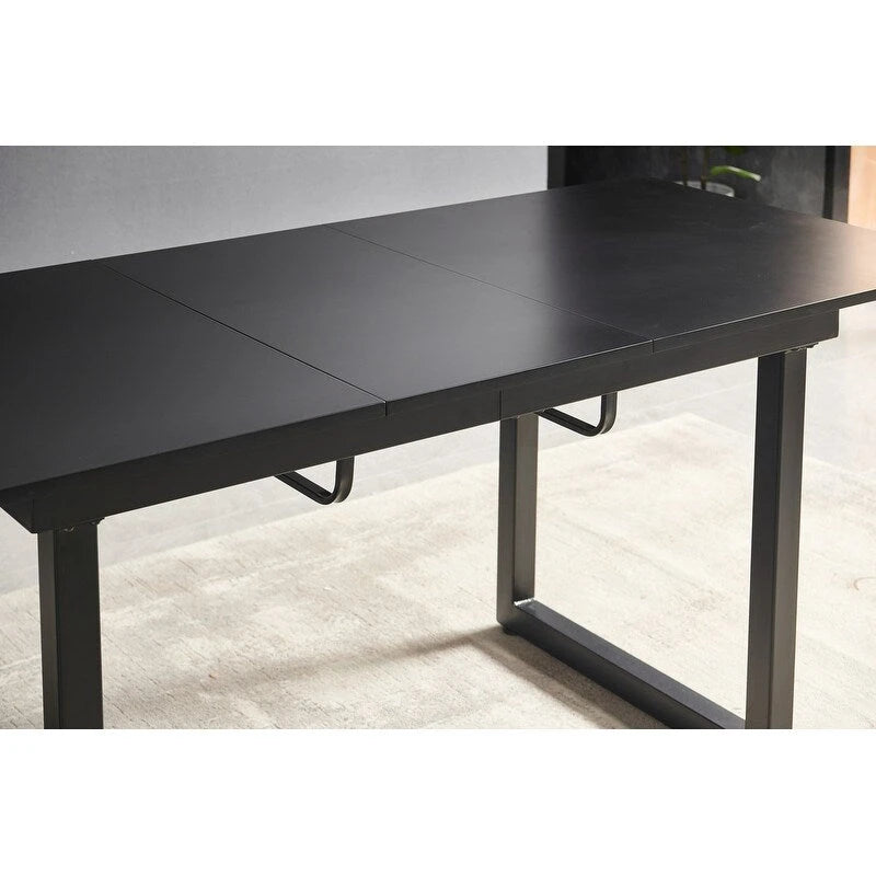 Table à manger extensible carrée 70,86 W avec pied en métal